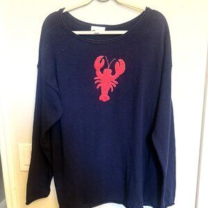 Belle Beach Navy Lobster Sweater
